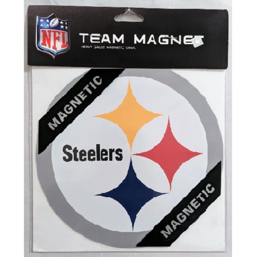 🏈🆕 PITTSBURGH STEELERS TEAM LOGO AUTO MAGNET - 8 INCH - NFL - MEN